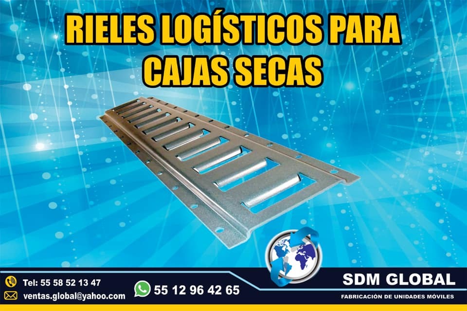 Rieles Logisticos para carrocerias y cajas secas plataformas<br>