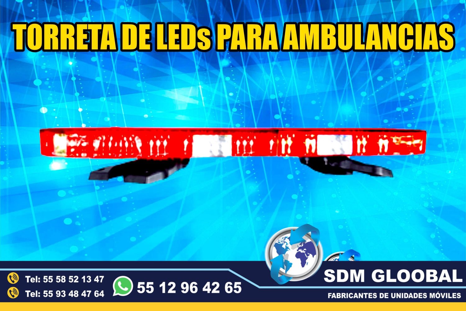 Venta e Instalacion de Luces Perimetrales Auxiliares Emergemcia para Ambulancias de Traslado<br>