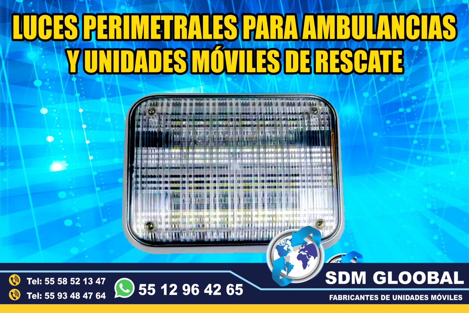 Venta e Instalacion de Luces Perimetrales Auxiliares Emergemcia para Ambulancias de Traslado<br>