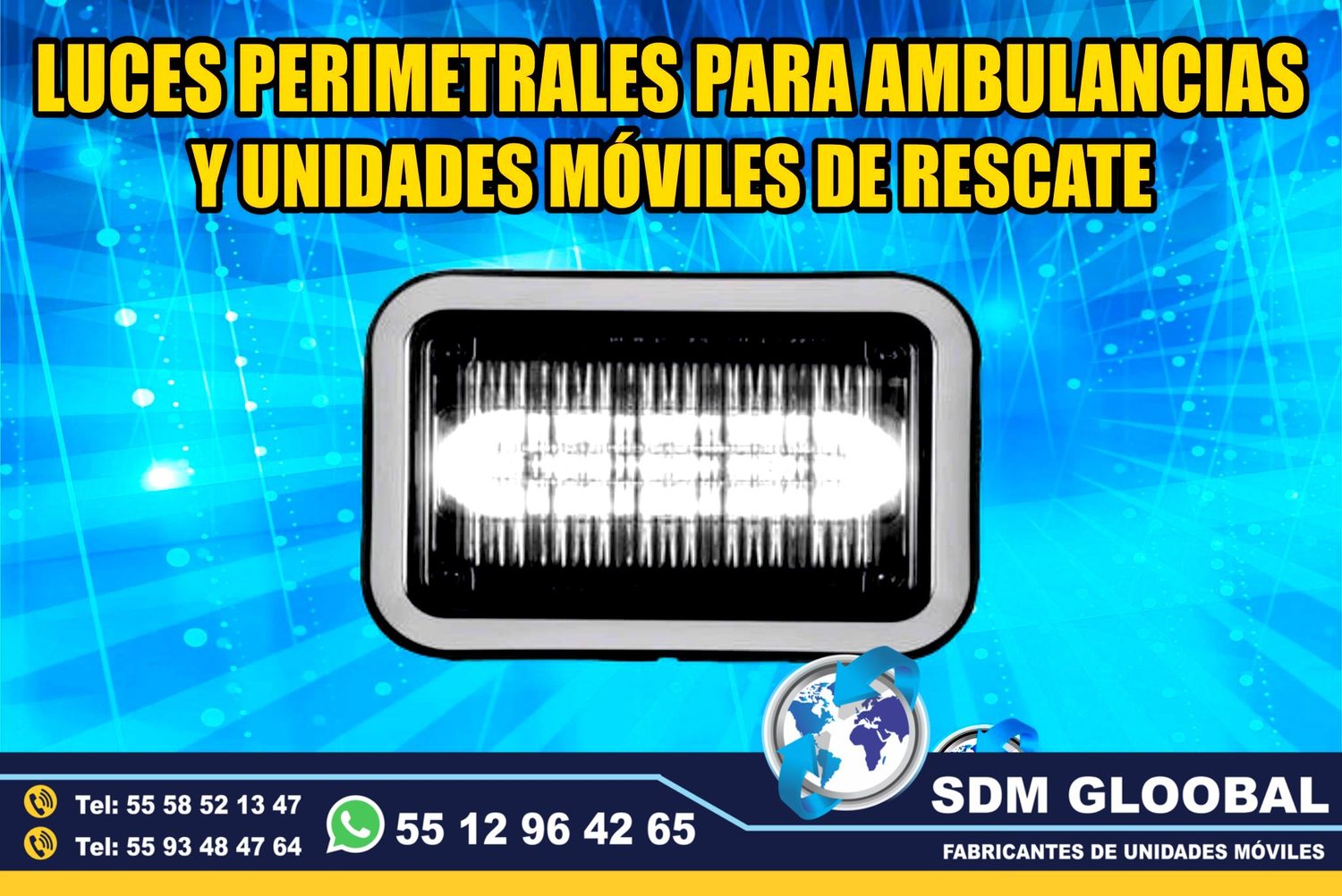 Venta e Instalacion de Luces Perimetrales Auxiliares Emergemcia para Ambulancias de Traslado<br>