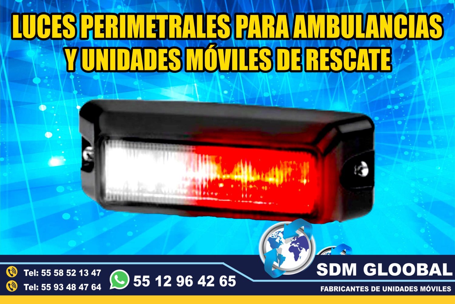 Venta e Instalacion de Luces Perimetrales Auxiliares Emergemcia para Ambulancias de Traslado<br>