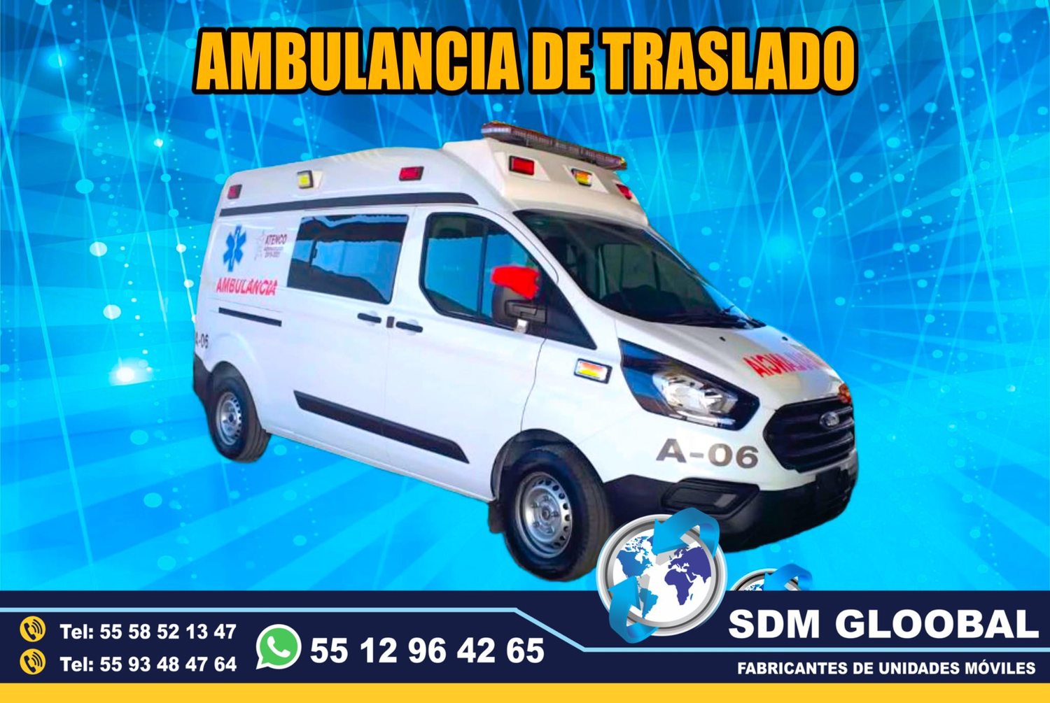 Venta de Ambulancias de Traslado de Tipo 1 y Tipo 2 en Mexico. <br>