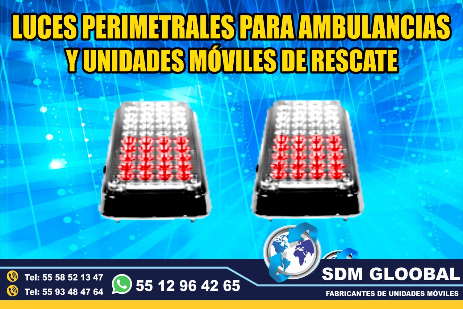 Venta e Instalacion de Luces Perimetrales Auxiliares Emergemcia para Ambulancias de Traslado<br>