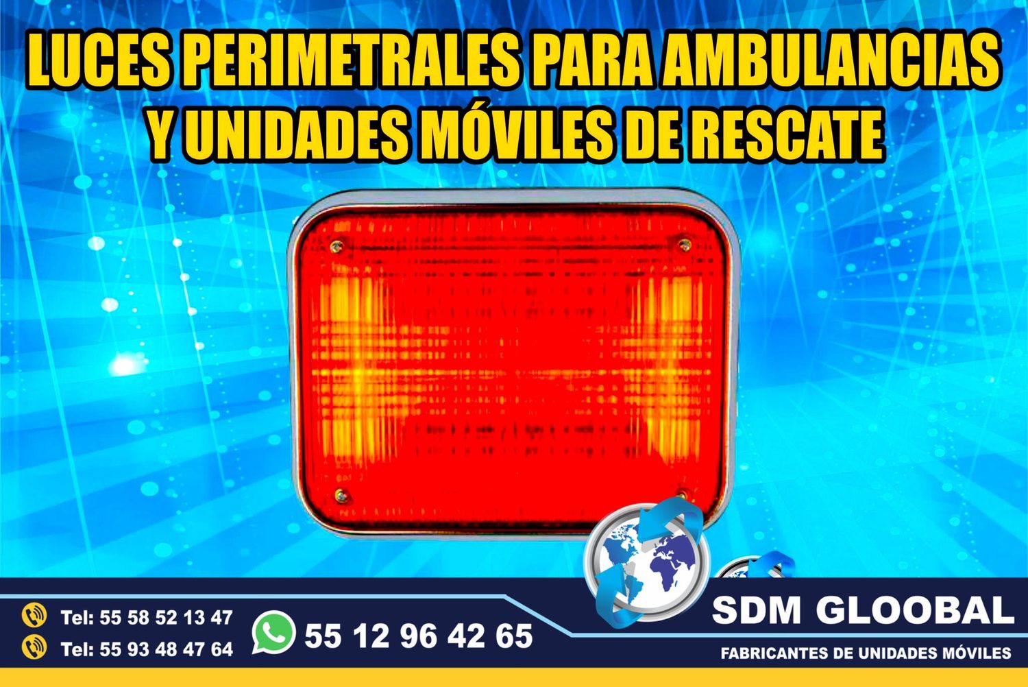 Venta e Instalacion de Luces Perimetrales Auxiliares Emergemcia para Ambulancias de Traslado<br>