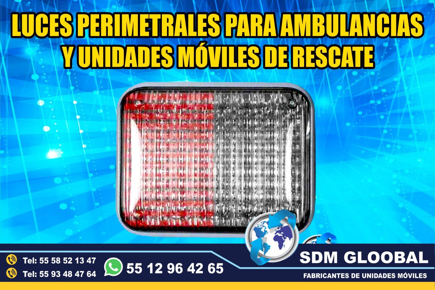Venta e Instalacion de Luces Perimetrales Auxiliares Emergemcia para Ambulancias de Traslado<br>